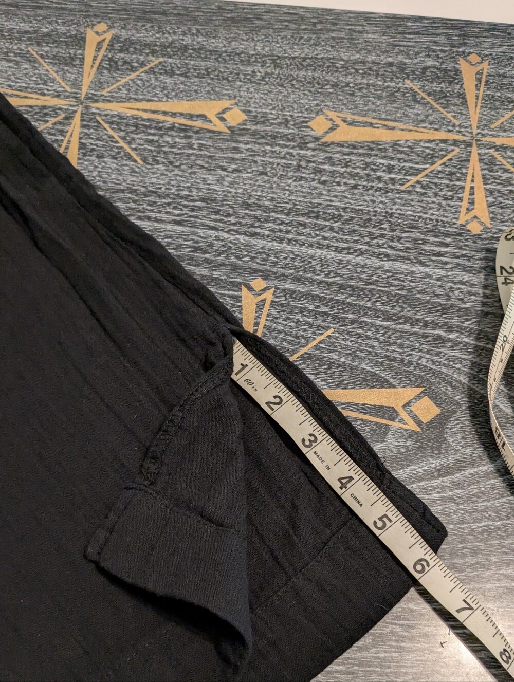Old Navy Demi Wide Leg High Rise Crinkle Cotton Black Pant Medium - Picture 11 of 14